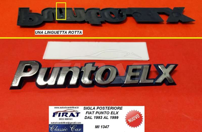 SIGLA FIAT PUNTO ELX POST.